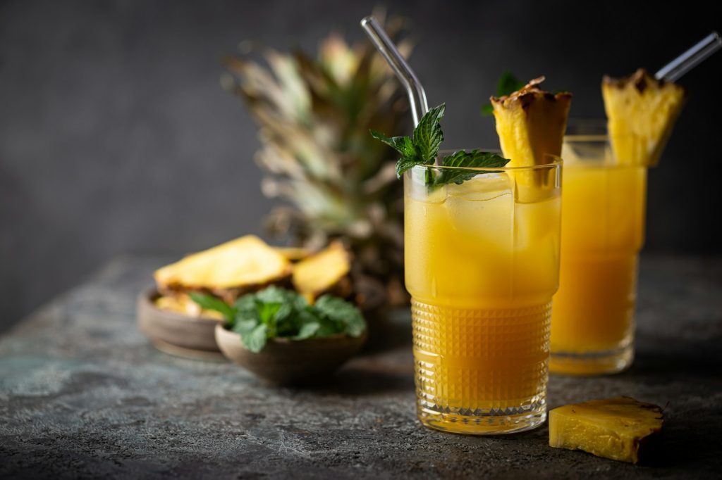 Fresh pineapple cocktail
